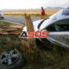 Nehoda vozidla Audi pri obci Veľký Lapáš